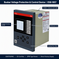 Relé de Protección de Voltaje para Barras Colectoras EastSong ES8, Trifásico, Doble Ethernet LAN1+LAN2, Red en Anillo RS485, Modbus/IEC61850, Protección Contra Sobretensión