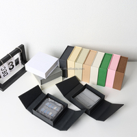 Boîte d'emballage de luxe personnalisée pour faux ongles magnétiques, fabriquée à la main à Milan, avec laminage mat et gaufrage