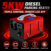 Chauffage de stationnement portable tout-en-un pour caravanes diesel 5 kW 12 V/24 V, chauffage et climatisation séparés pour Peugeot, camping-car, maison