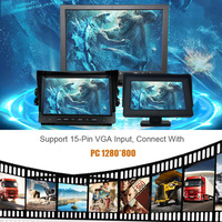 Moniteur de sécurité portable avec télécommande Entrée VGA BNC USB Double haut-parleurs pour les jeux et CCTV OLED LCD TV Combinaison