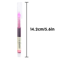 Stylo gel liquide à paillettes LM 12 couleurs 0,5 mm en plastique pour étudiants, prise de notes, séchage rapide, impression numérique noire