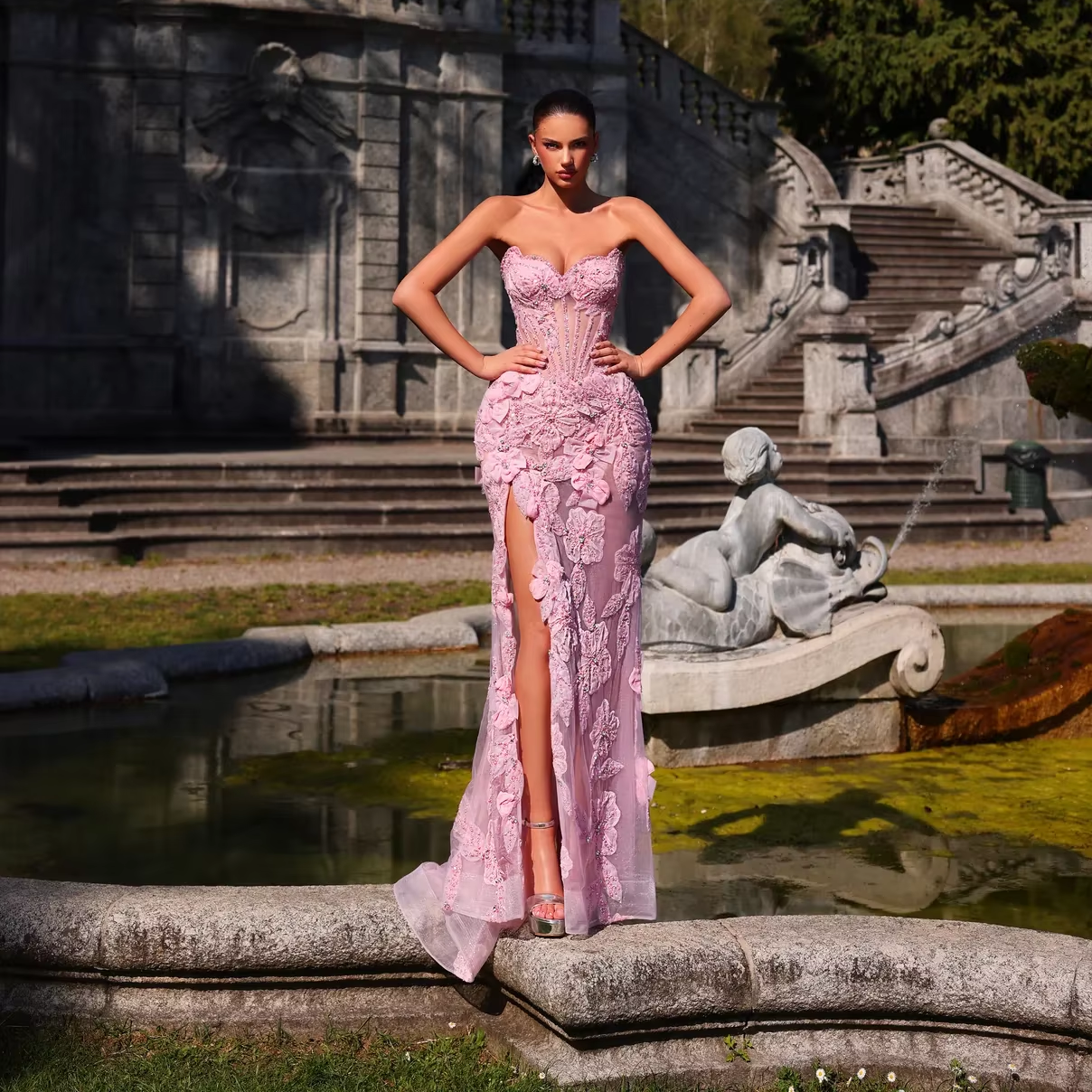 Elegant Evening Dress with LED Light Luminous Stylish