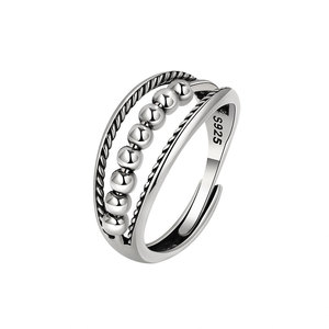 Fashion Adjustable Anxiety Rotating Beads Mens <b>Ring</b> Copper Rhodium Plated <b>Stress</b> Relief Popular Jewelry Products 2026 - Product Image 1