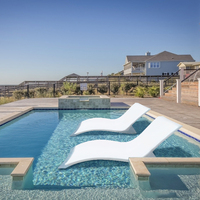 Chaise longue de piscine en gros, transat d'extérieur en PE, mobilier de plage et de piscine, directement de l'usine, OEM, logo personnalisé