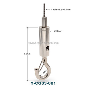 Éclairage de câble métallique autobloquant Accessoires de panneau insonorisé Kits de <span class=keywords><strong>suspension</strong></span> réglables en laiton Pince de câble réglable en cuivre - Product Image 1