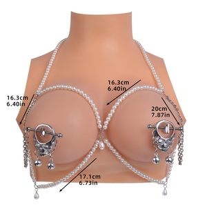 QKKQ Nipple <b>Clamps</b> with Choker Metal Non-piercing Nipple <b>Clips</b> BDSM Bondage Breast Attachment Nipple <b>Clamps</b> Sex Toys for Women - Product Image 4