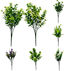 Stili multipli di piante verdi simulate artificiali lunghe foglie verdi rami di sfondo di nozze piante sceniche decorazione - Product Image 1