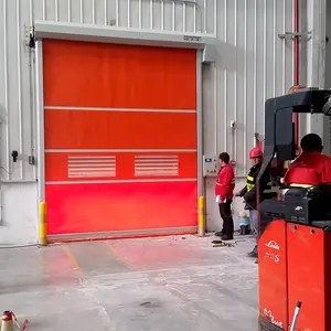 Roller Pvc Door Geomagnetic Induction Automatic Electric Gate Roll Up Roller High Speed Rolling Door For Factory Forklift