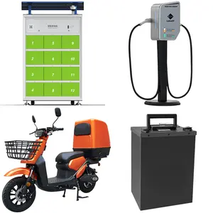 12 khe cắm tự động xe đạp điện an toàn không dây Trạm Sạc điện Scooter Trạm Sạc cho thành phố