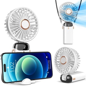 Mini Ventilador de Mano Recargable USB de 1200 mAh, Ventilador Portátil con Pantalla Digital, Recargable, para Actividades, Regalo - Product Image 5