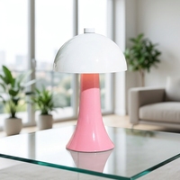 Lámpara de Mesa con Pantalla Metálica de Diseño de Dibujos Animados, Carga Inalámbrica, LED, Recargable, Regulable, Luz Nocturna para Estudio