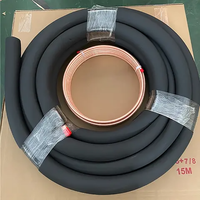 Tuyau de réfrigérant flexible isolé en cuivre recouvert de caoutchouc pour climatisation domestique, vente en gros