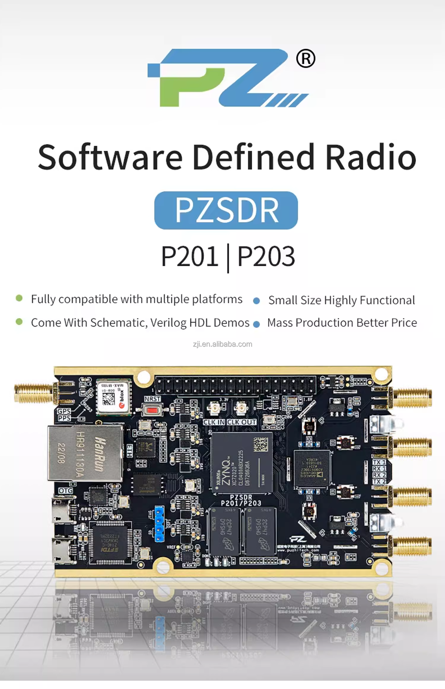 P201 P203 ZYNQ7020 Development Board with AD9361, 1GB DDR3