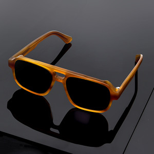 VSA25001 Lunettes de Soleil Pilote Polarisées Double Pont en Acétate de Haute Qualité pour Hommes - Product Image 1