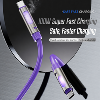 Câble USB C vers USB C 100W, charge rapide, double type C, charge flash, cordon parfumé à l'arôme pour téléphone IOS Android