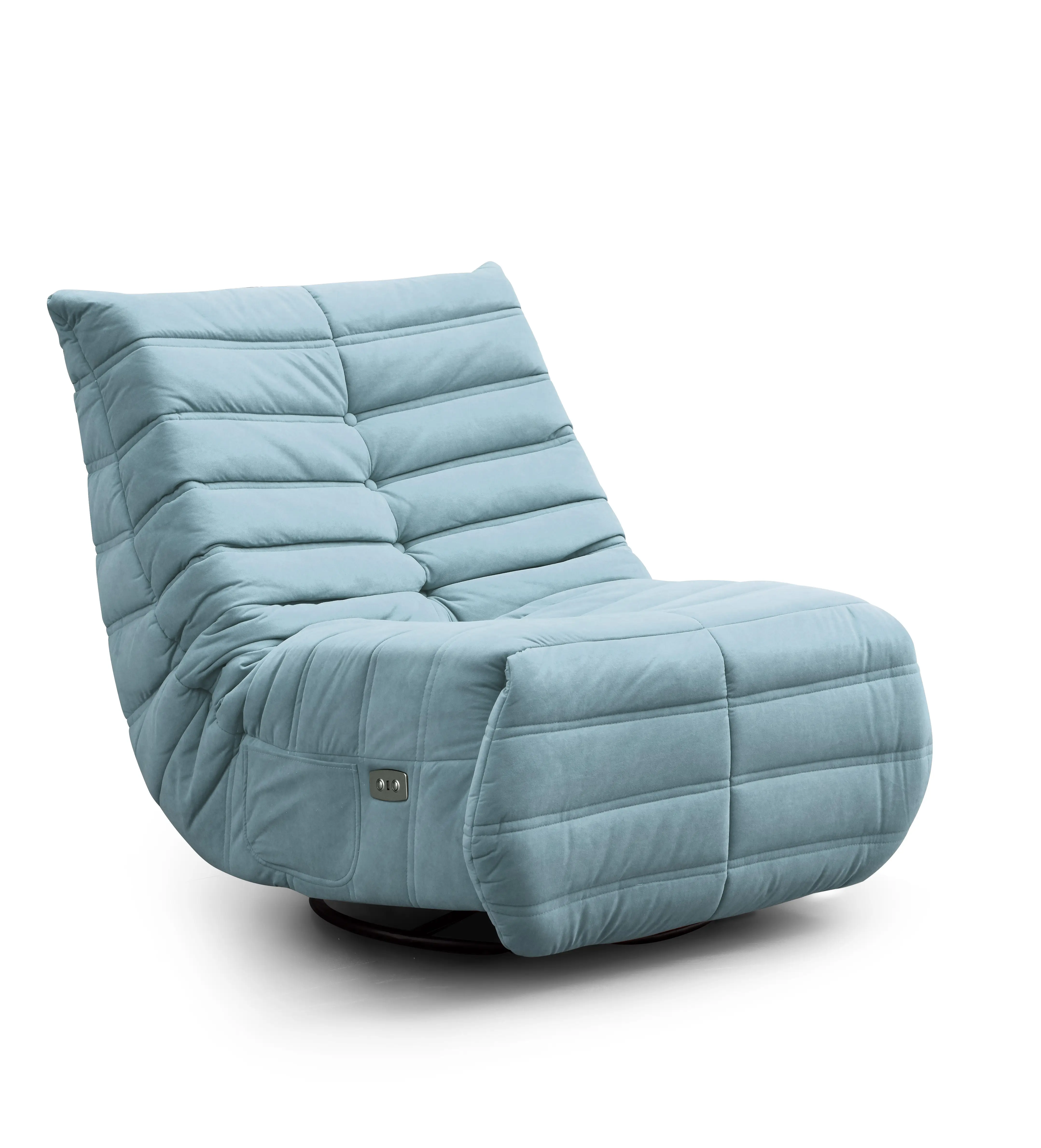 Chaise inclinable au design moderne à un siège Canapé à cadre en bois Fonction extensible Canapé avec port USB