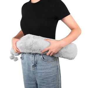 Bouillotte avec couvercle 2L peluche super douce pour le cou et les épaules, le dos, les jambes, la taille chaude bouteille d'eau chaude en caoutchouc de 72x12cm - Product Image 4