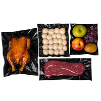 Sacs sous vide jetables en nylon/PE transparent noir pour la préparation des repas, 15x20cm, pour sushi et nourriture pour animaux de compagnie
