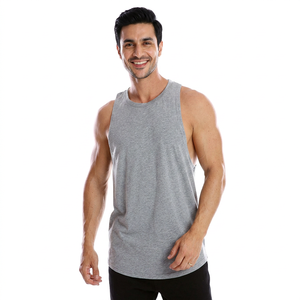 Débardeur Homme Sur Mesure pour l'Été Fitness Sans Manches Tricoté Col Rond Design Grande Taille Style Casual à Vendre - Product Image 1