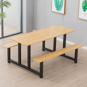 Juego de Mesa de Comedor de Acero Inoxidable, Rectangular, Resistente, para Uso en Restaurantes, Escuelas, Fábricas, Cantinas de Comida Rápida y Obras de Construcción - Product Image 5