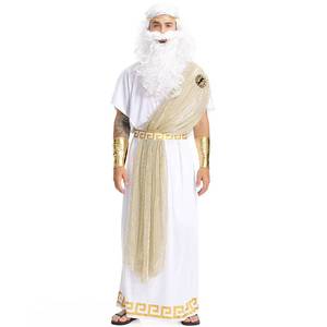 Disfraz de Halloween para Hombre, Mitología Griega Antigua, Zeus, Dios Rey del Olimpo, Túnica, Actuación Escénica, Cosplay, Carnaval, Mascarada - Product Image 1