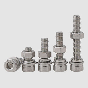 Juego de tornillos y tuercas hexagonales métricos de acero inoxidable 304 con combinación de resorte plano - Product Image 4