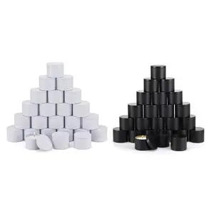 8OZ blanc mat noir sans couture cylindre conception bougies boîtes pour bricolage cadeau métal parfumé faisant des bougies boîtes de conserve bocaux