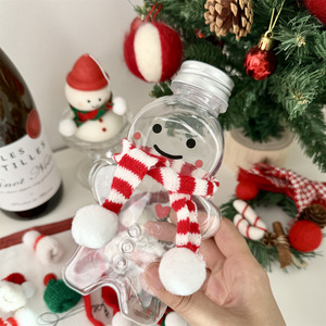 Mini gorros y bufandas navideños de punto, rojos y verdes, disfraces de muñecas de dibujos animados, decoraciones para fiestas navideñas. - Product Image 2