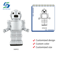 Großhandel benutzer definierte Roboter Stress Ball PU Schaum Tech Spielzeug gedruckt Logo Robotik Thema Werbe geschenk Angst Linderung Zappeln Spielzeug