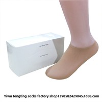 Chaussettes jetables fines et élastiques en polyester, mi-mollet, couleur chair, pour le printemps, 36/60/72 paires en boîte