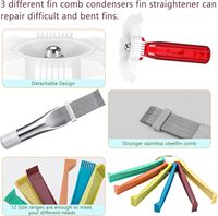 Kit universel de 5 peignes à ailettes pour radiateur de voiture, redresseur de serpentin de climatiseur, outil de nettoyage manuel, réparation de refroidissement automobile