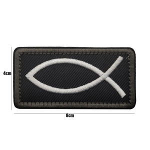 Badge de bras croisé extérieur en toile brodée pour la moralité, double face, en stock - Product Image 4