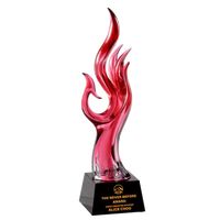 Trophée en cristal sur le thème Phoenix Rising From Ashes | Commémoration de l'honneur de la retraite | Reconnaissance d'entreprise | Gravure