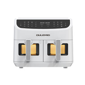 Grande friteuse à air électrique 12L, double cuve, multifonctionnelle, carrée, double barillet, moderne, en acier inoxydable, appareil de cuisine tactile - Product Image 1