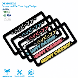 Cadre de plaque d'immatriculation personnalisé de haute qualité, support de plaque d'immatriculation de voiture, cache de plaque d'immatriculation, vente en gros de cadres de plaque d'immatriculation - Product Image 1