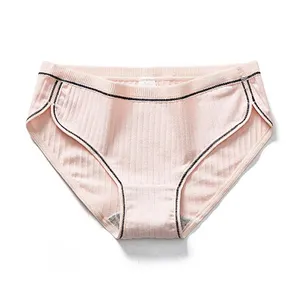 Top selling superior thick cotton moisture wicking girl's underwear panties classic plain soft ladies briefs