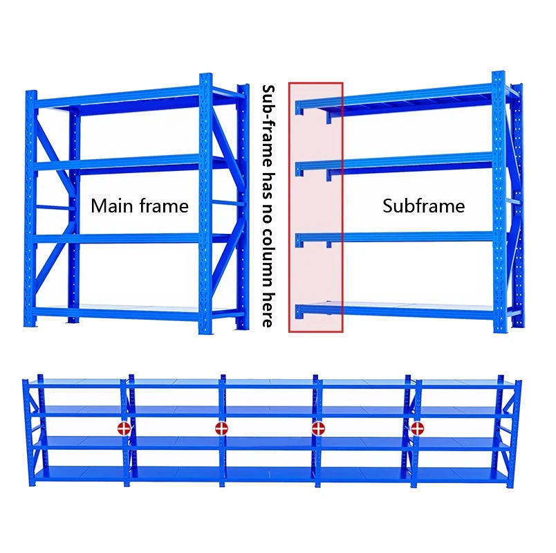 Warehouse Storage Rack Stacking Shelves Boltless Design Durable ...