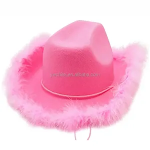 Pink Boa Cowboy Hat