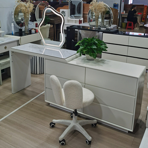 Tongli tùy chỉnh 6-Drawer ánh sáng Gương trắng tủ quần áo <span class=keywords><strong>MDF</strong></span> có thể tháo rời thiết kế hiện đại phòng ngủ trang điểm vanities bán buôn - Product Image 2