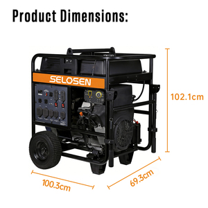 Générateur à essence 999CC en cuivre 20KW/28KW 50Hz, démarrage manuel/électrique, moteur 4 temps, monophasé/triphasé, puissance égale, 65L - Product Image 2