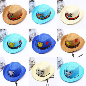 <span class=keywords><strong>Sombrero</strong></span> <span class=keywords><strong>de</strong></span> paja con protección solar <span class=keywords><strong>de</strong></span> verano para niños, <span class=keywords><strong>sombrero</strong></span> <span class=keywords><strong>de</strong></span> playa pequeño <span class=keywords><strong>de</strong></span> dibujos animados para niños y niñas, Material <span class=keywords><strong>de</strong></span> rafia informal, estilo Jazz para bebés, venta al por mayor - Product Image 1