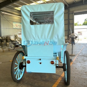 Classic Retro Horse Carriage <b>Double</b>-Row Electric Cart Hotel Hot-Selling Romantic Sightseeing Carriage - Product Image 2