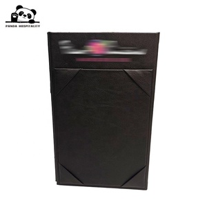 Porte-menu triangulaire à 3 panneaux, support de présentation de table, couverture de menu en cuir pour <span class=keywords><strong>restaurant</strong></span> - Product Image 6
