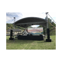 Système de treillis de cadre en aluminium incurvé supérieur éclairage extérieur structure de scène de treillis de performance musicale à vendre