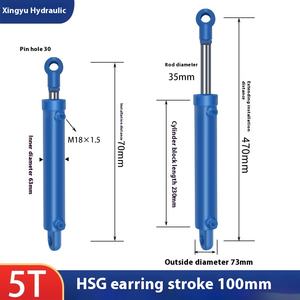 Üreticiler 5T standart dışı iki yönlü teleskopik mühendislik hidrolik silindir üst küpe yağ hidrolik silindirler tedarik - Product Image 6