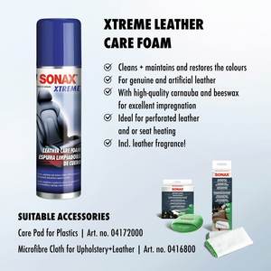 Qualité garantie Sonax Xtreme Mousse d'entretien pour sièges de voiture et cuir d'intérieur 250ml Nettoie, protège et restaure la couleur avec protection UV - Product Image 2