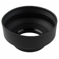 Pare-soleil d'objectif d'appareil photo en caoutchouc pliable pour DSLR - 58/62/67/72/77mm, avec anneau de montage en métal