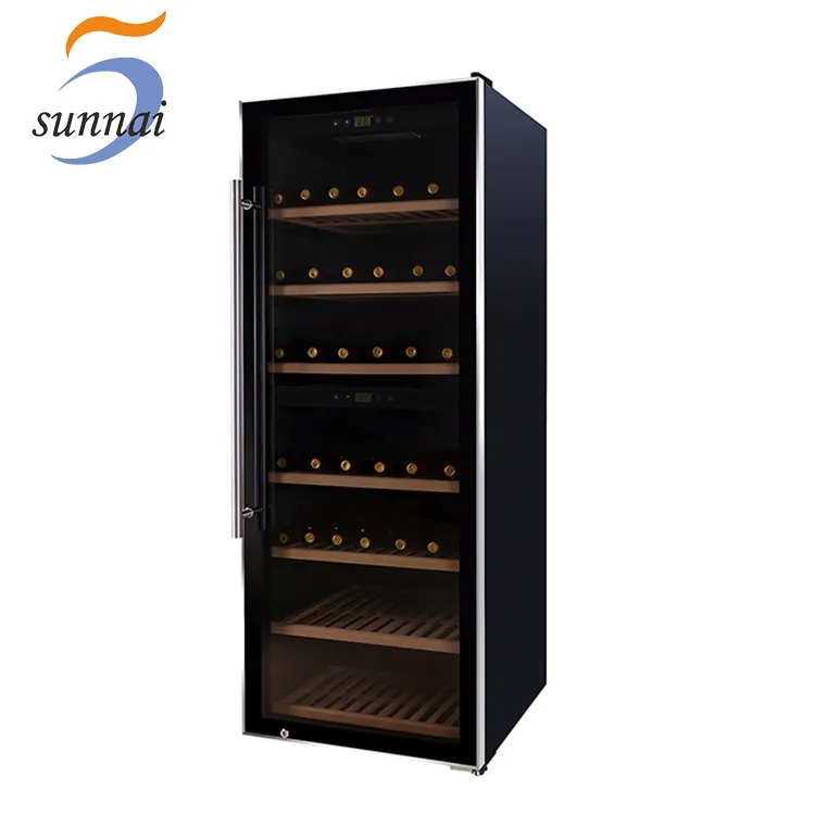 Refrigerador de vino multizona de doble zona de compresor inversor contemporáneo de gama alta