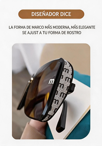 Gafas <span class=keywords><strong>de</strong></span> Sol <span class=keywords><strong>de</strong></span> Lujo para Mujer 2024, Cuadradas, Sin Marco, Azul Rosa Degradado, con Diamantes y Oro, UV400, Venta al Por Mayor - Product Image 2