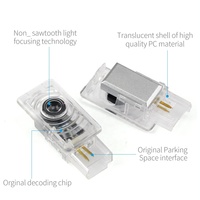 DXZ 2 pièces Projecteur de logo LED pour porte de voiture, Lampe de bienvenue laser, Certifié CE, Compatible universel 12V 5W, Accessoires de lampe de courtoisie pour voiture